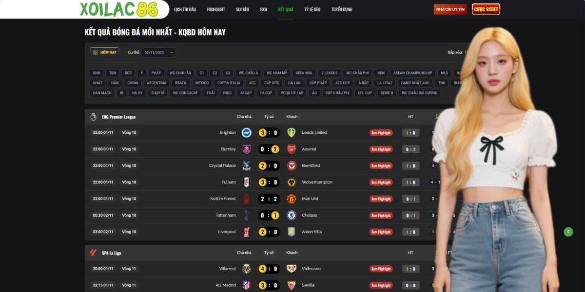 Xoilac TV and KQBD 24h: Comprehensive Football Results Platform